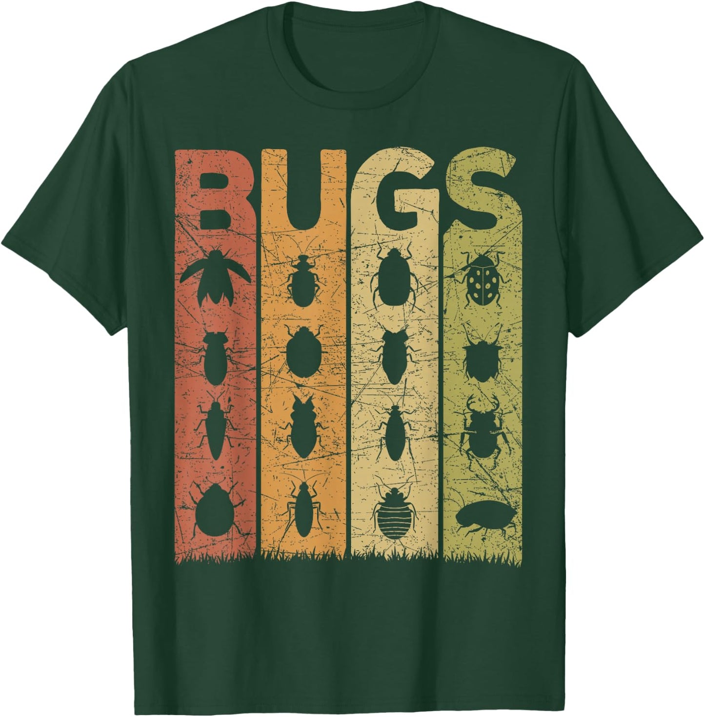 Bugs Vintage Insects Entomologist Retro Bugs T-Shirt - T-Shirt | Forest