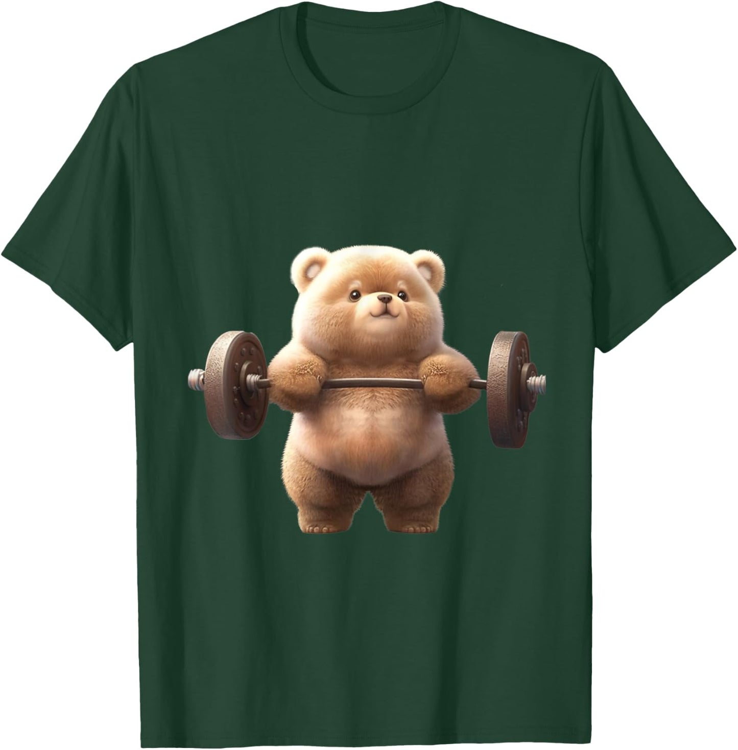 Bear Bodybuilder Weight lifting Gym Workout Sports T-Shirt - T-Shirt | Forest
