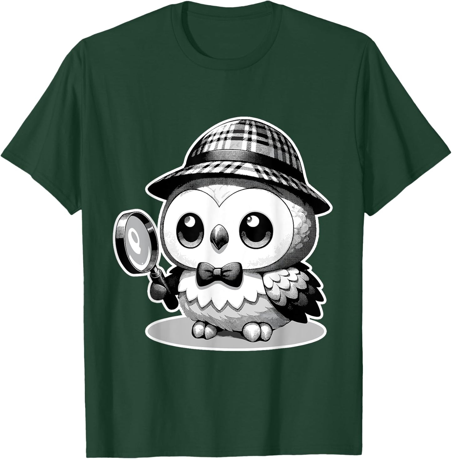 Bird Owl Detective - Detective Wisdom - Sleuths Owl T-Shirt - T-Shirt | Forest