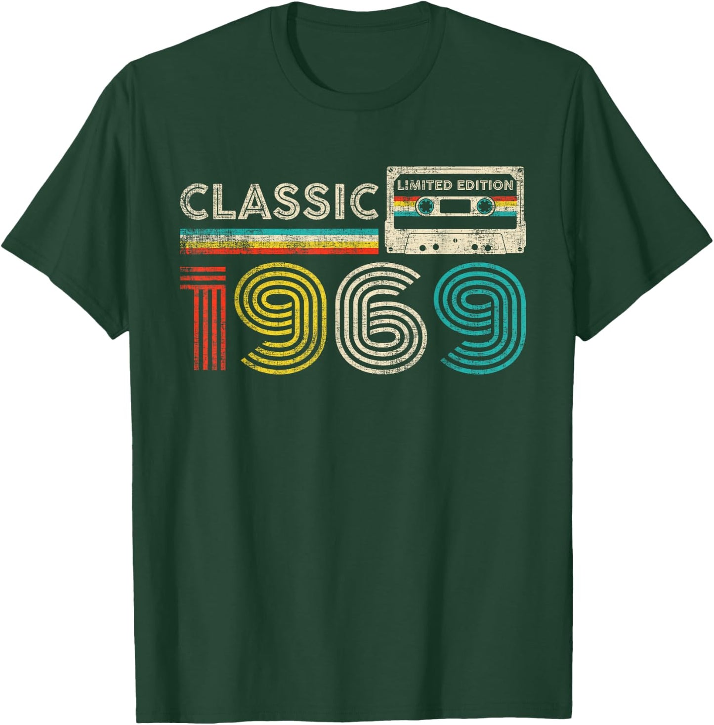 Classic 1969 Vintage 1969 Cassette Tape Men Women Birthday T-Shirt - T-Shirt | Forest