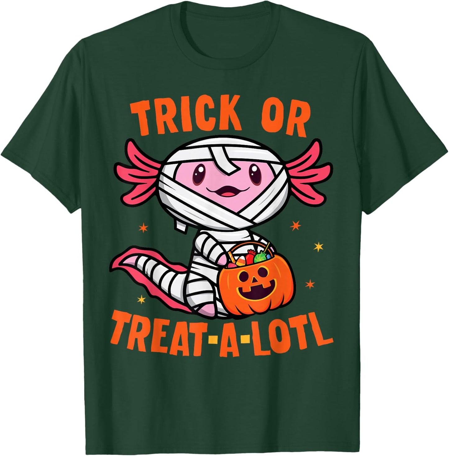 Trick or Treat A Lotl Axolotl Halloween Costume Toddler Kids T-Shirt - T-Shirt | Forest