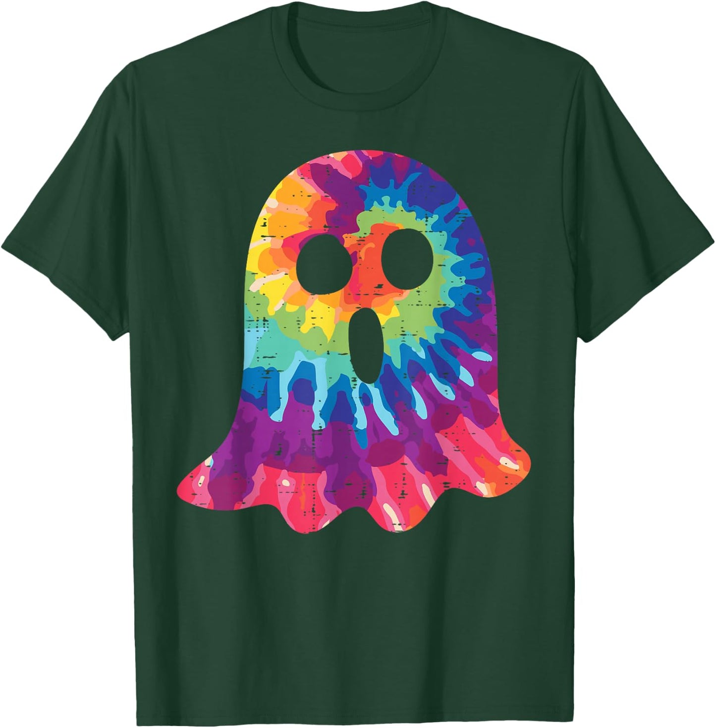 Halloween Ghost Tie Dye Retro Hippie Costume Men Women Kids T-Shirt - T-Shirt | Forest