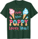Pink or Blue Poppy Loves You Ice Cream Gender Reveal T-Shirt - T-Shirt | Forest