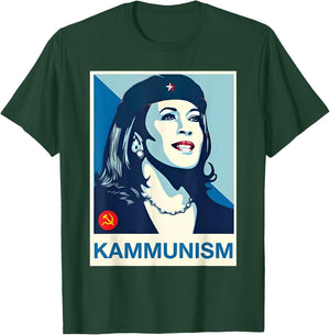 Kamala Harris Kammunism Communism Funny Quote President 2024 T-Shirt - T-Shirt | Forest