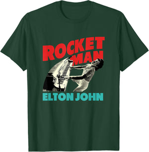 Official Elton John x Rocketman Piano Black T-Shirt - T-Shirt | Forest