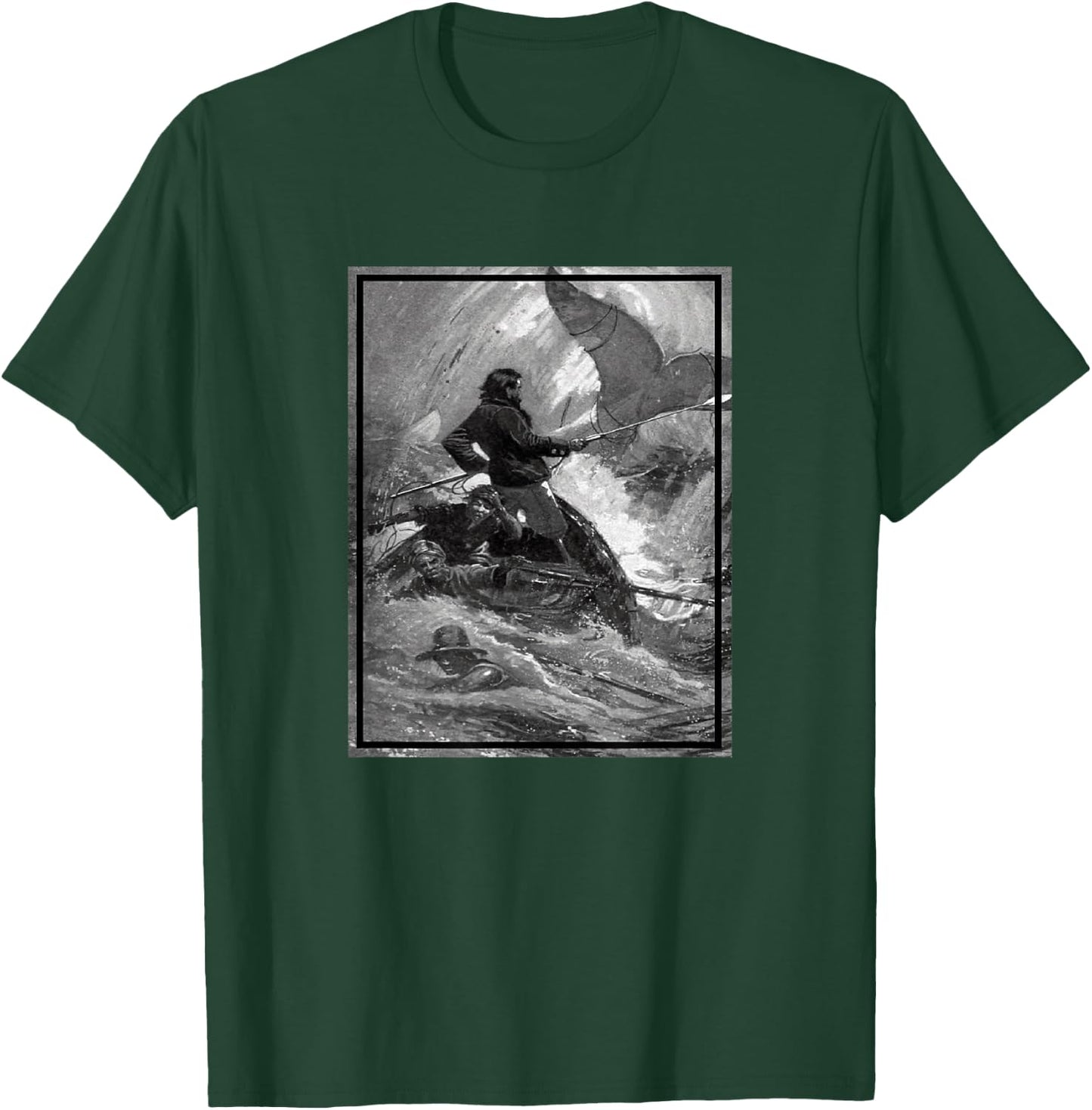 Captain Ahab in His Final Chase with Moby Dick (1902) T-Shirt - T-Shirt | Forest