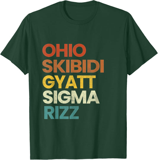 Funny Rizzler Ohio Skibidi Gyatt Sigma Rizz - -Adults, Black, Small, Short Sleeve, , Anime, Halloween, Novelty T-Shirt - T-Shirt | Forest
