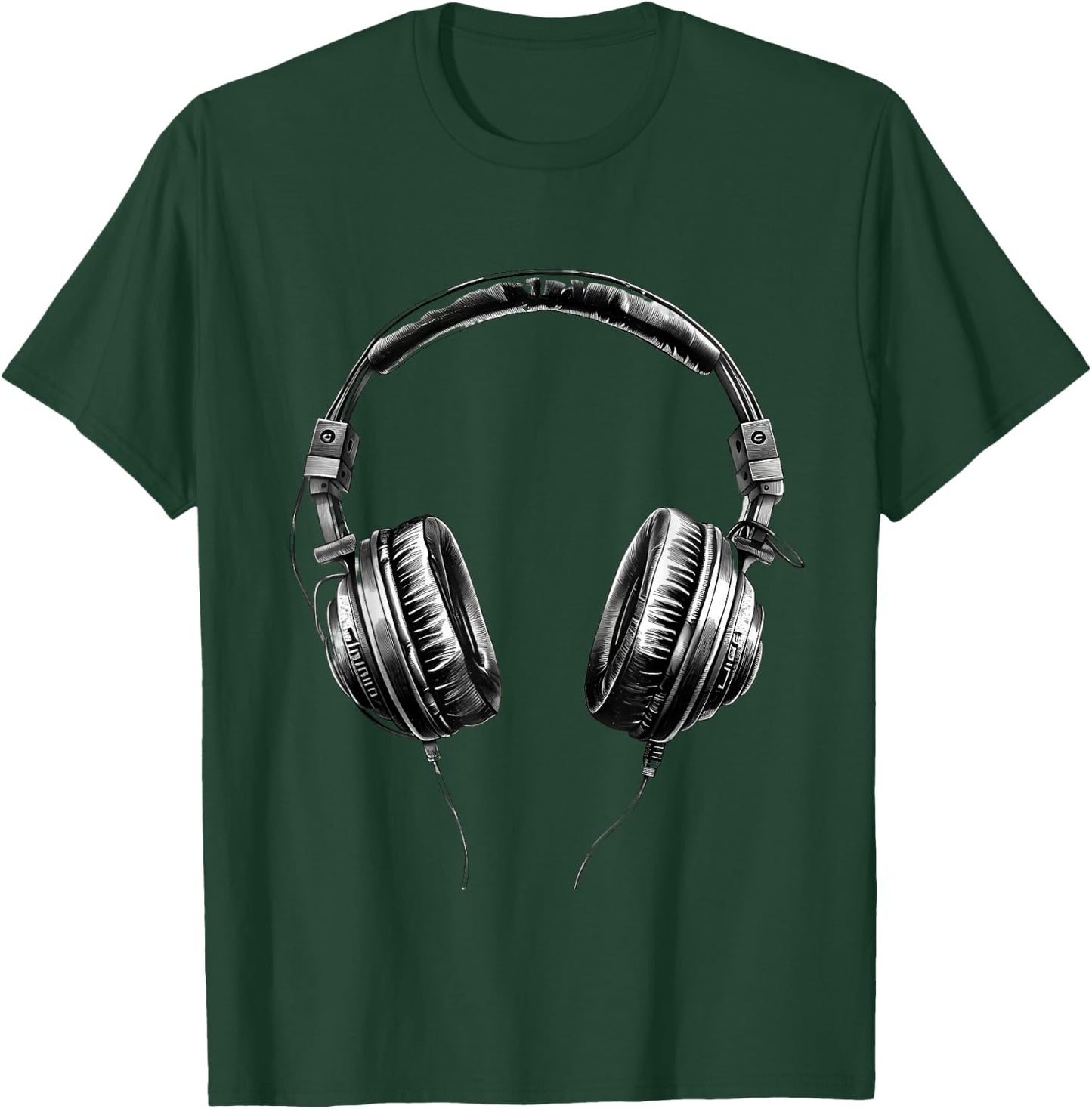 Headphones Music DJ Headphone Lover Music Headphones House T-Shirt - T-Shirt | Forest