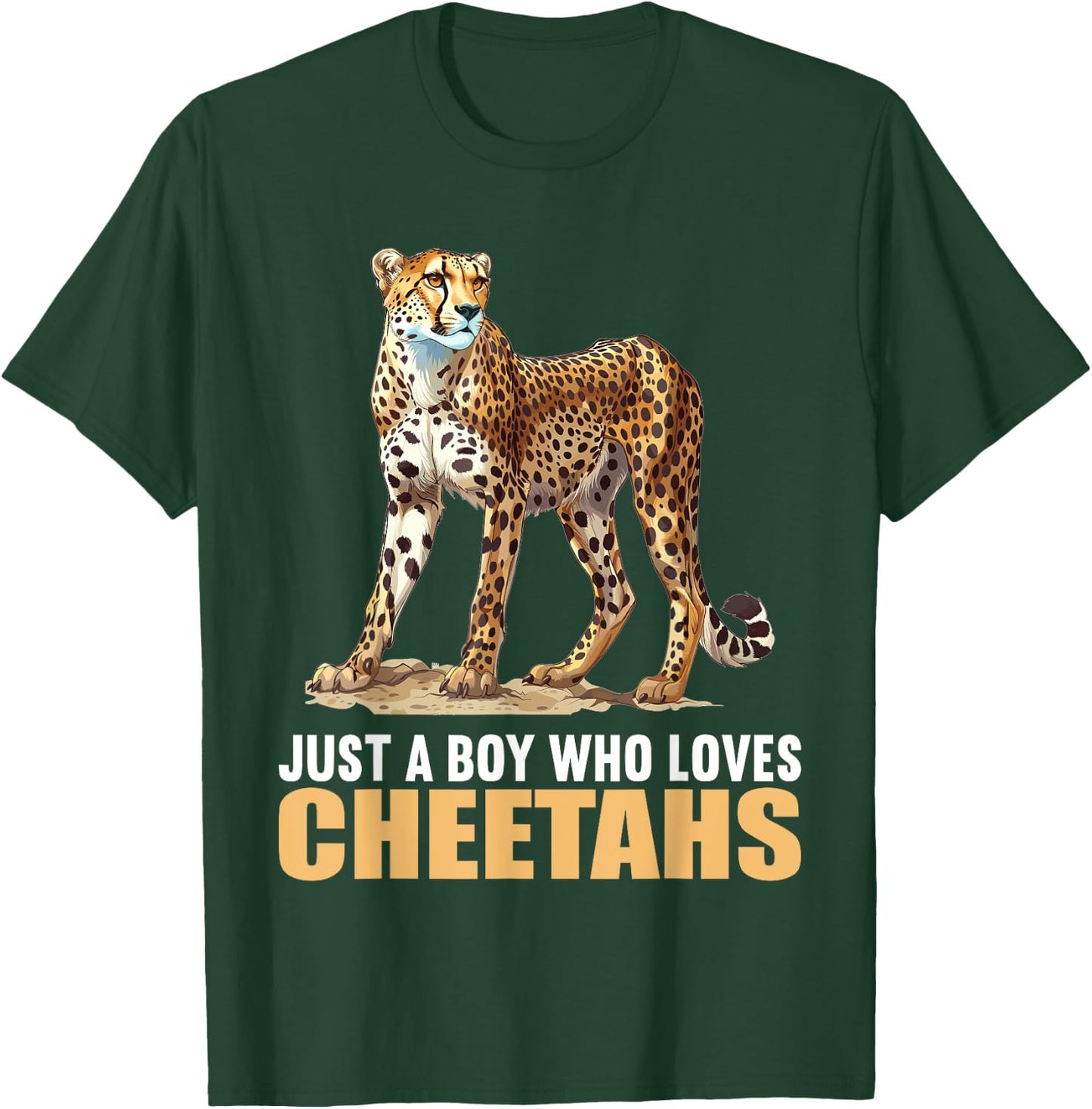 Just a Boy who loves Cheetahs Cheetah T-Shirt - T-Shirt | Forest