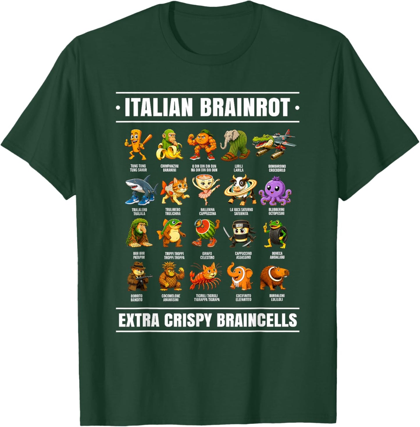 Surreal Italian Brainrot Shirt Funny Alpha Italian Brainrot T-Shirt - T-Shirt | Forest