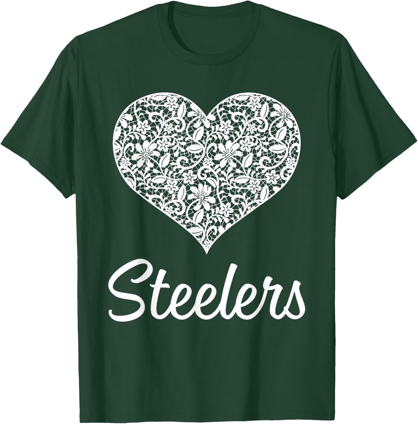 Steelers Fontana Lace Heart HS T-Shirt - T-Shirt | Forest