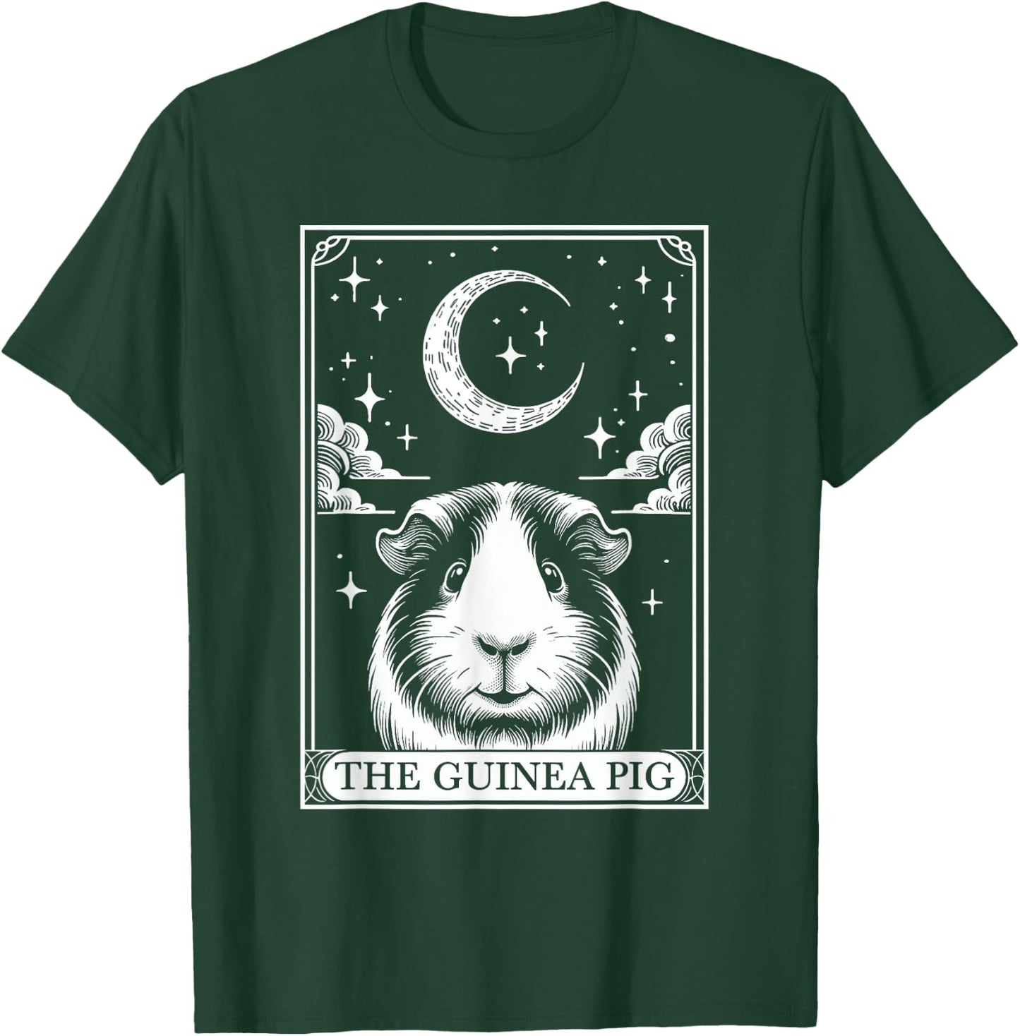 Tarot Card Vintage Crescent Moon Guinea Pig Mom Pet Lovers T-Shirt - T-Shirt | Forest