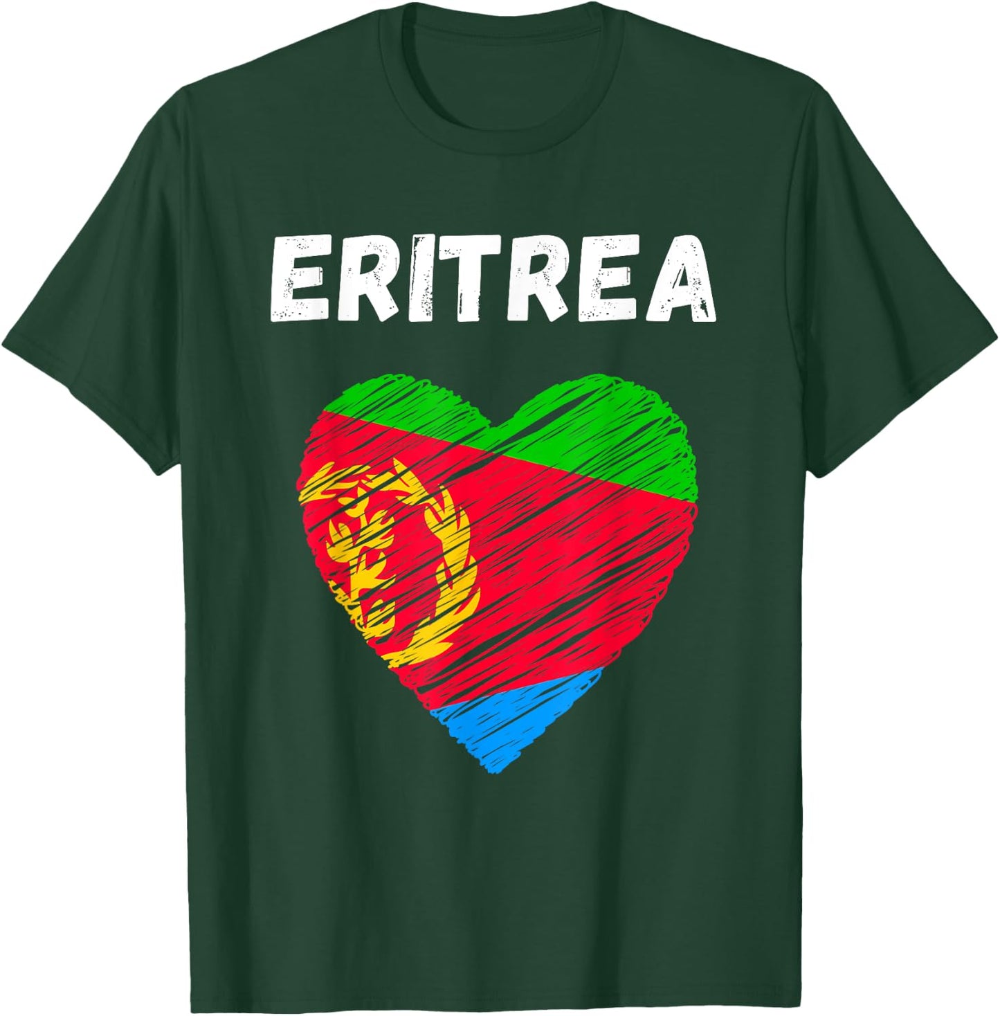 Eritrea Flag Holiday Eritrea Heart Eritrean Flag T-Shirt - T-Shirt | Forest