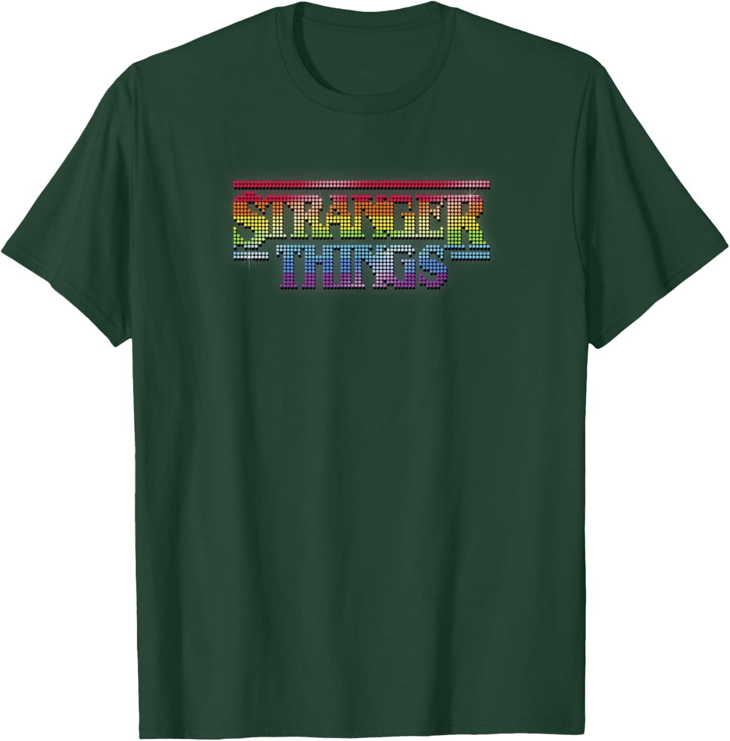 Stranger Things 4 Rainbow Pixel Sparkles T-Shirt - T-Shirt | Forest