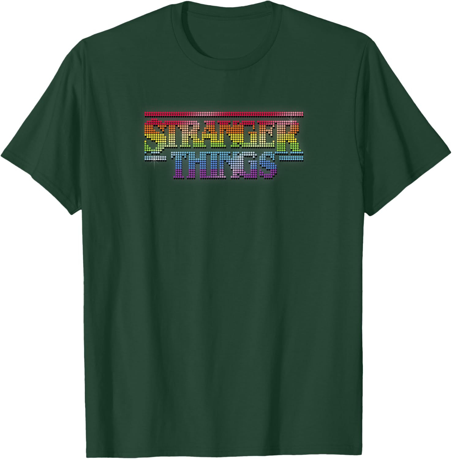 Stranger Things 4 Rainbow Pixel Sparkles T-Shirt - T-Shirt | Forest