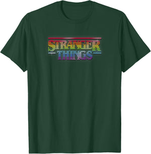 Stranger Things 4 Rainbow Pixel Sparkles T-Shirt - T-Shirt | Forest