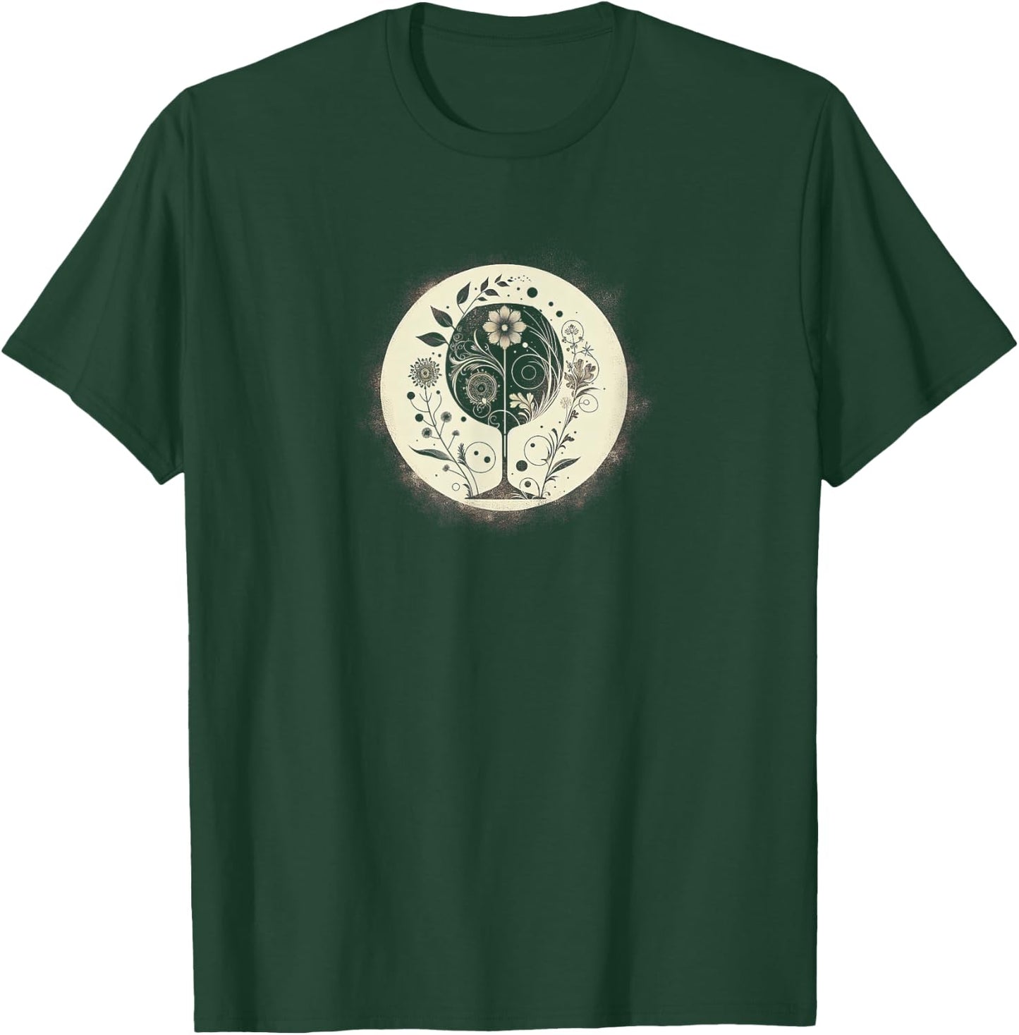Elegant Wine Glass Silhouette T-Shirt - T-Shirt | Forest