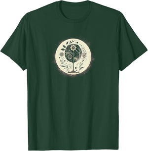 Elegant Wine Glass Silhouette T-Shirt - T-Shirt | Forest