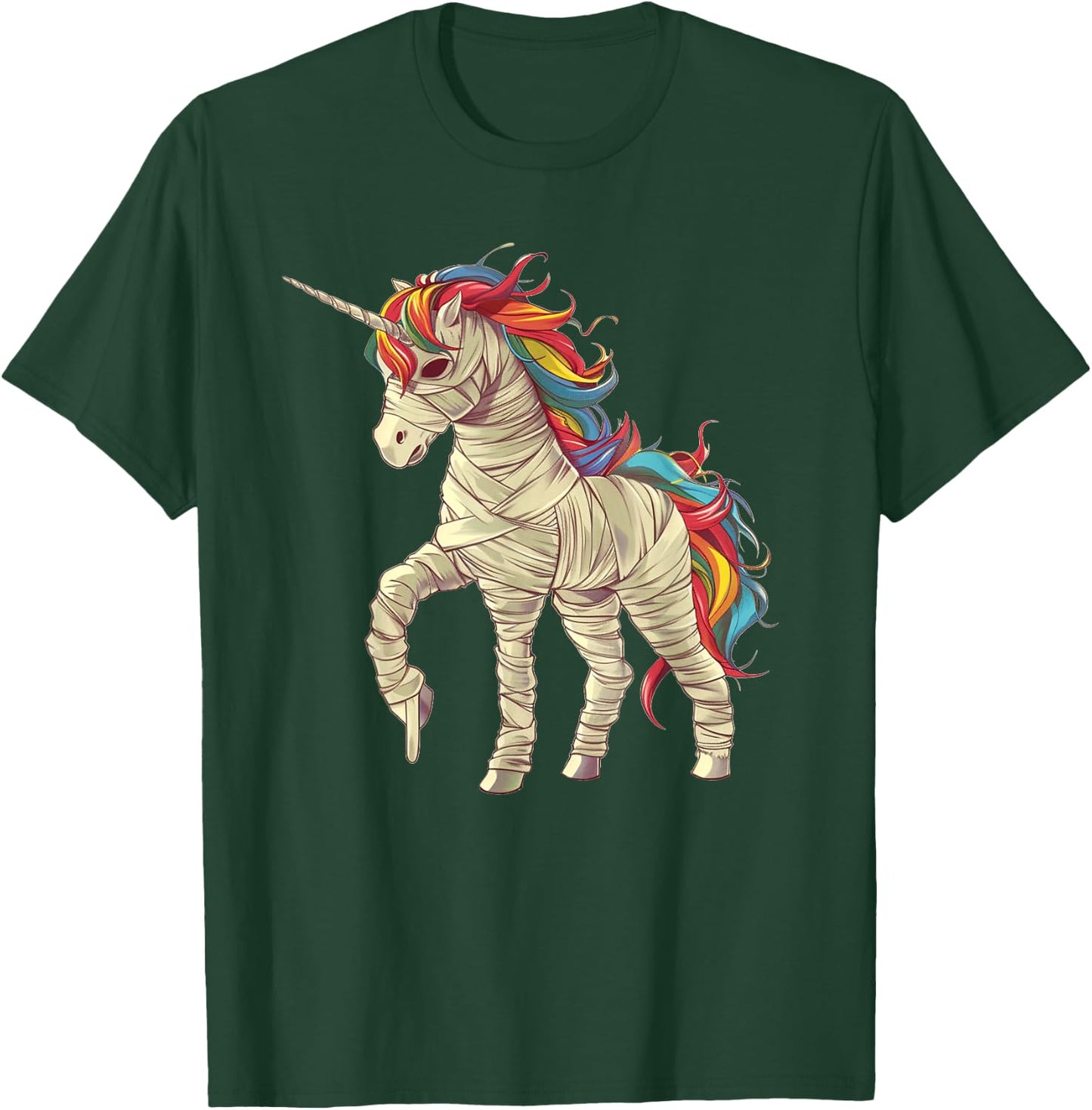 Girls Halloween Unicorn Mummy Women T-Shirt - T-Shirt | Forest