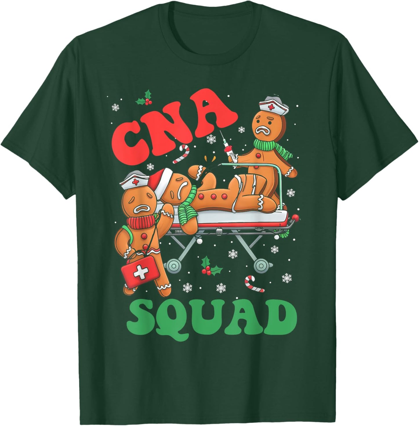 CNA Christmas Squad Christmas Shirt for Nursing Assistants T-Shirt - T-Shirt | Forest
