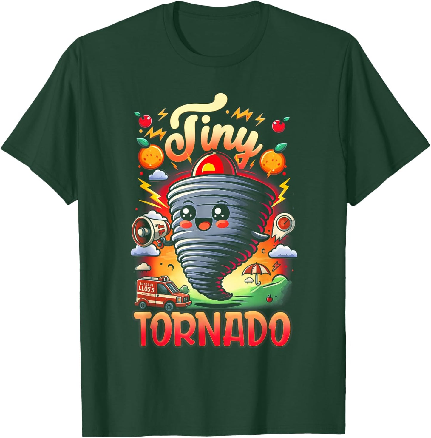 Storm Chaser Hurricane Meteorology Tornado Kids Tiny Tornado T-Shirt - T-Shirt | Forest