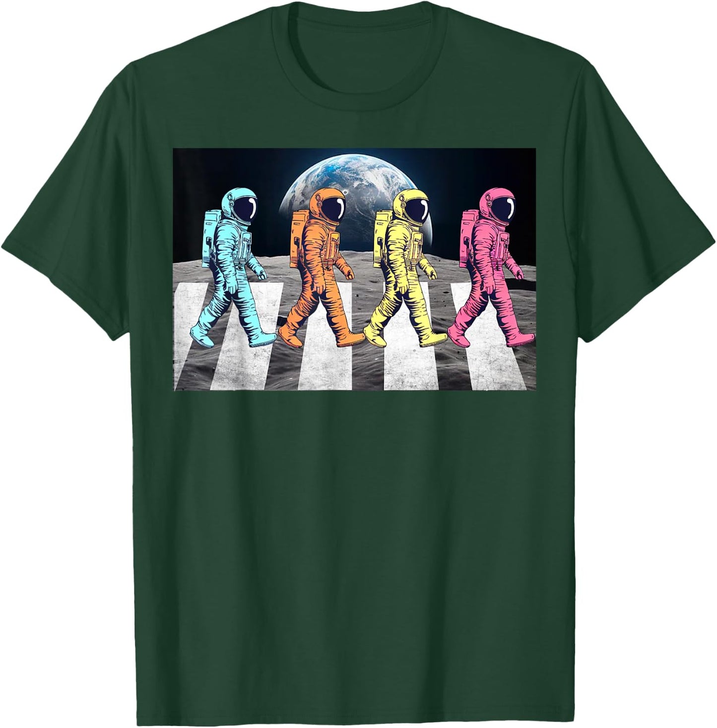Retro Astronaut Outer Space Funny Gifts Women Kids T-Shirt - T-Shirt | Forest
