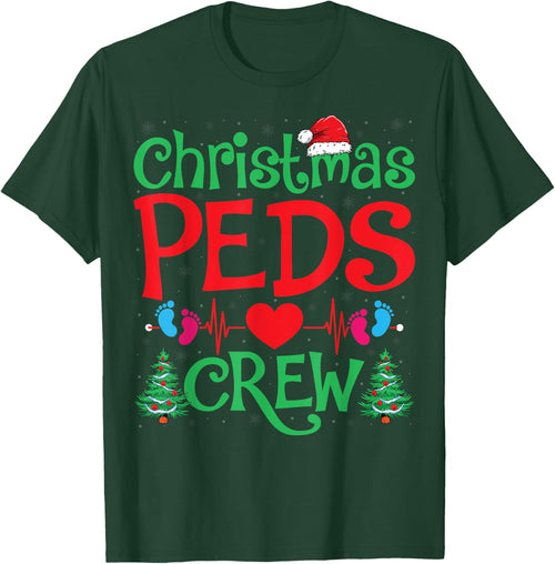 Christmas PEDS Crew Santa Hat Xmas Tree Pediatric Nurse