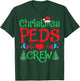 Christmas PEDS Crew Santa Hat Xmas Tree Pediatric Nurse T-Shirt - T-Shirt | Forest