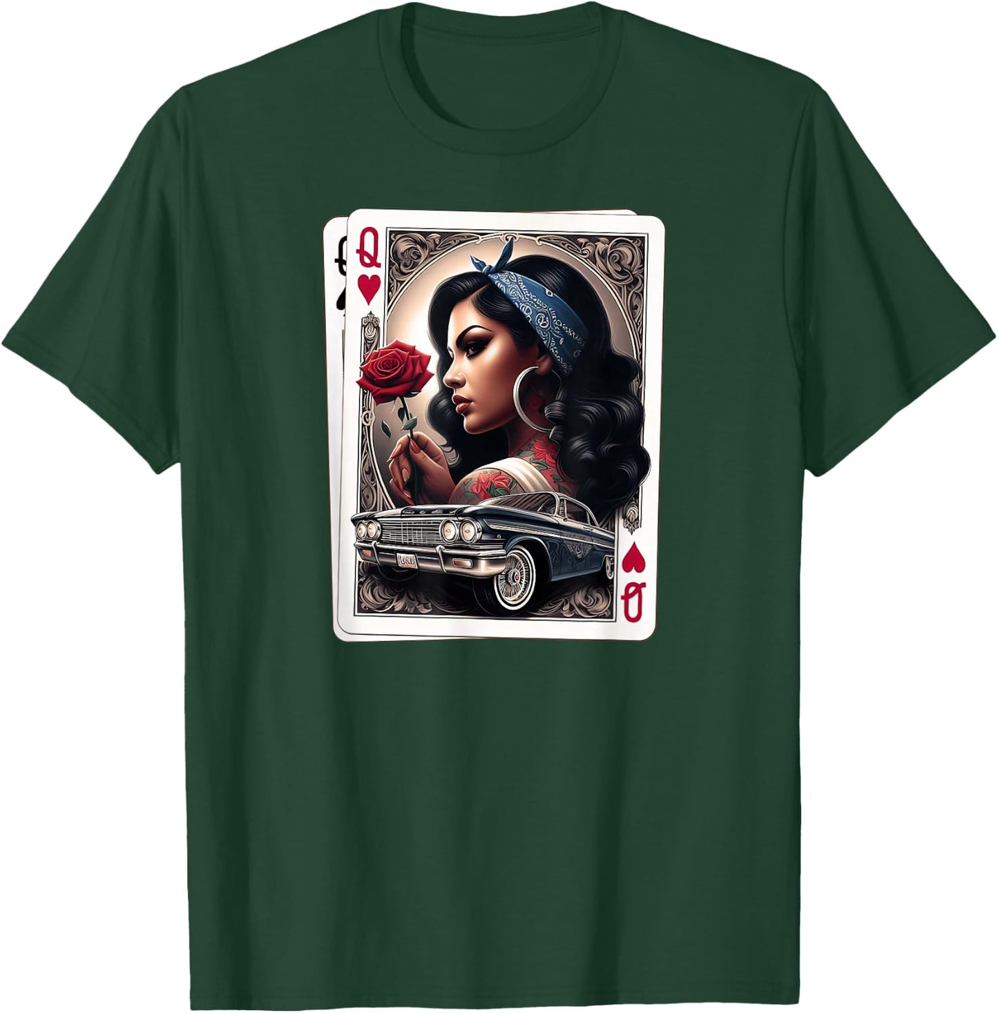 Lowrider Chicana Chicano Shirt Retro Low Rider Chicano Art T-Shirt - T-Shirt | Forest