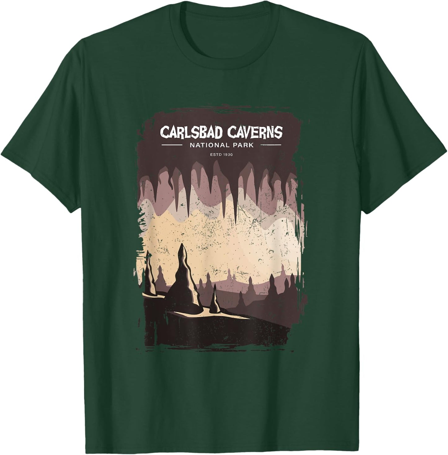 Carlsbad Caverns US National Park New Mexico Vintage T-Shirt - T-Shirt | Forest