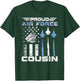 Proud Air Force Cousin Air Force Graduation Cousin USAF Gift T-Shirt - T-Shirt | Forest
