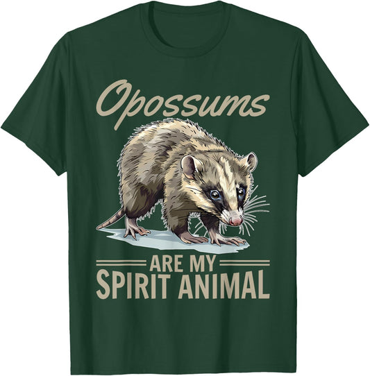 Funny Opossum Animal Opossums are my spirit animal T-Shirt - T-Shirt | Forest