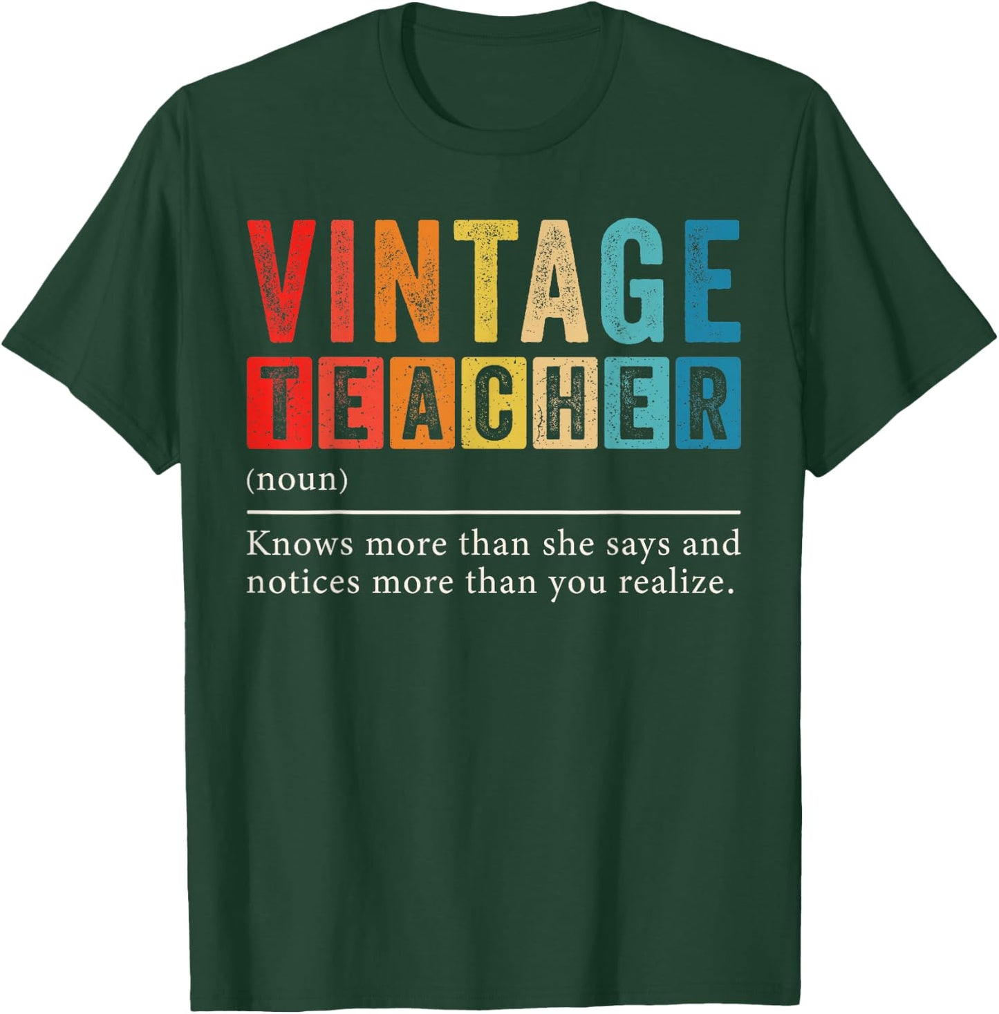 Vintage Teacher Definition T-Shirt - T-Shirt | Forest