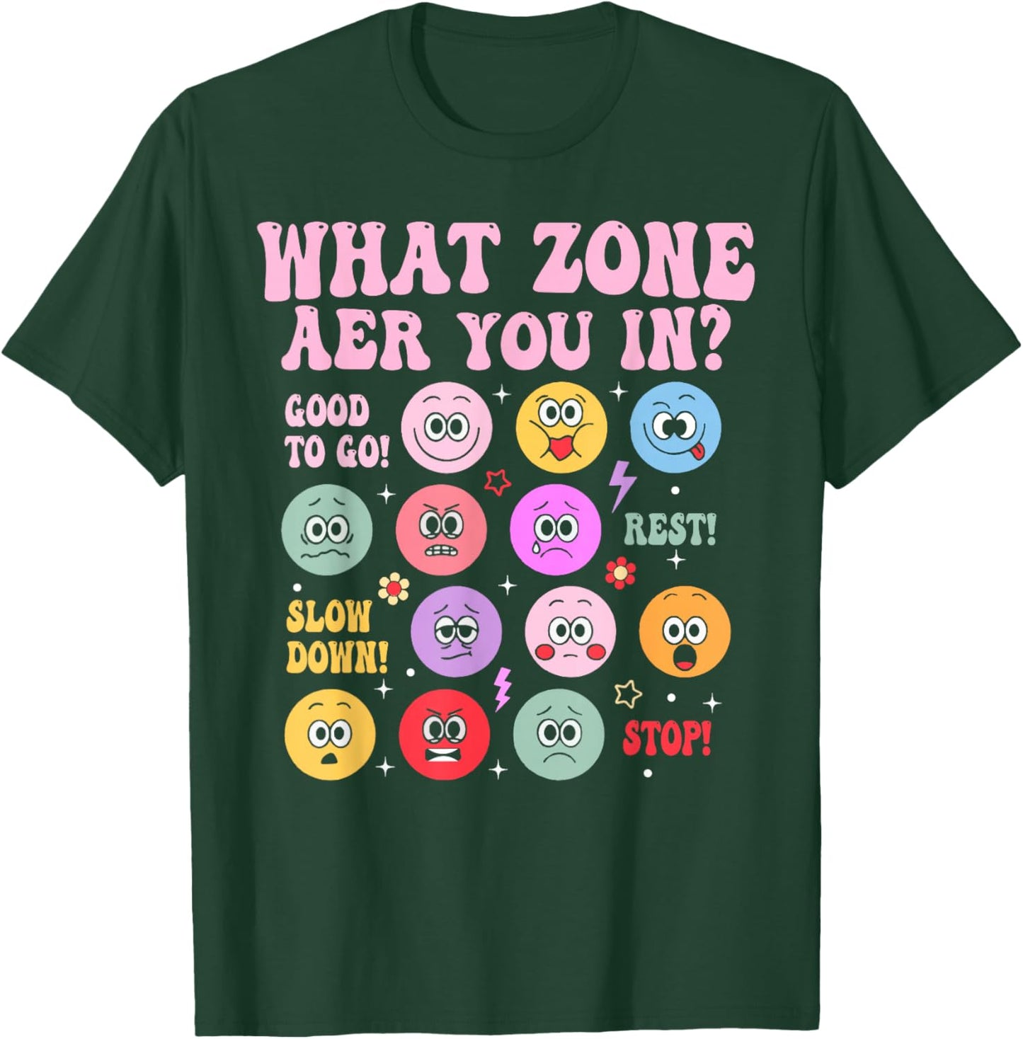 Zone Of Regulation For School Counselor Mental Health Matter T-Shirt - T-Shirt | Forest