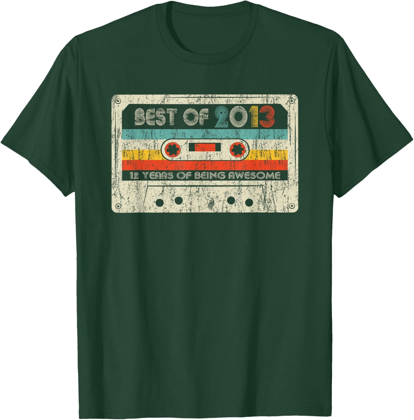 Best Of 2013 Classic Birthday 2013 Cassette Tape Vintage T-Shirt - T-Shirt | Forest