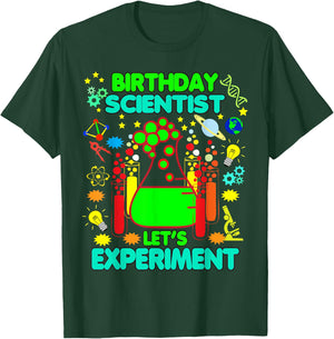 Birthday Shrit For Boys Girls Science Theme Let's Experiment T-Shirt - T-Shirt | Forest