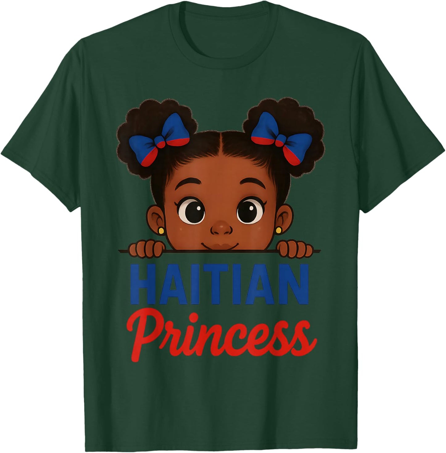 Haitian Princess Haiti Flag Black Girls Melanin Women T-Shirt - T-Shirt | Forest