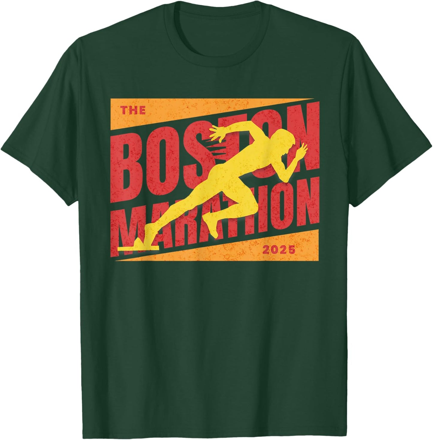 Boston Runners Marathon 2025 and Distance Runnah T-Shirt - T-Shirt | Forest