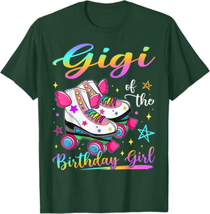 Gigi Of The Birthday Girl Rolling Skate Family Matching T-Shirt - T-Shirt | Forest