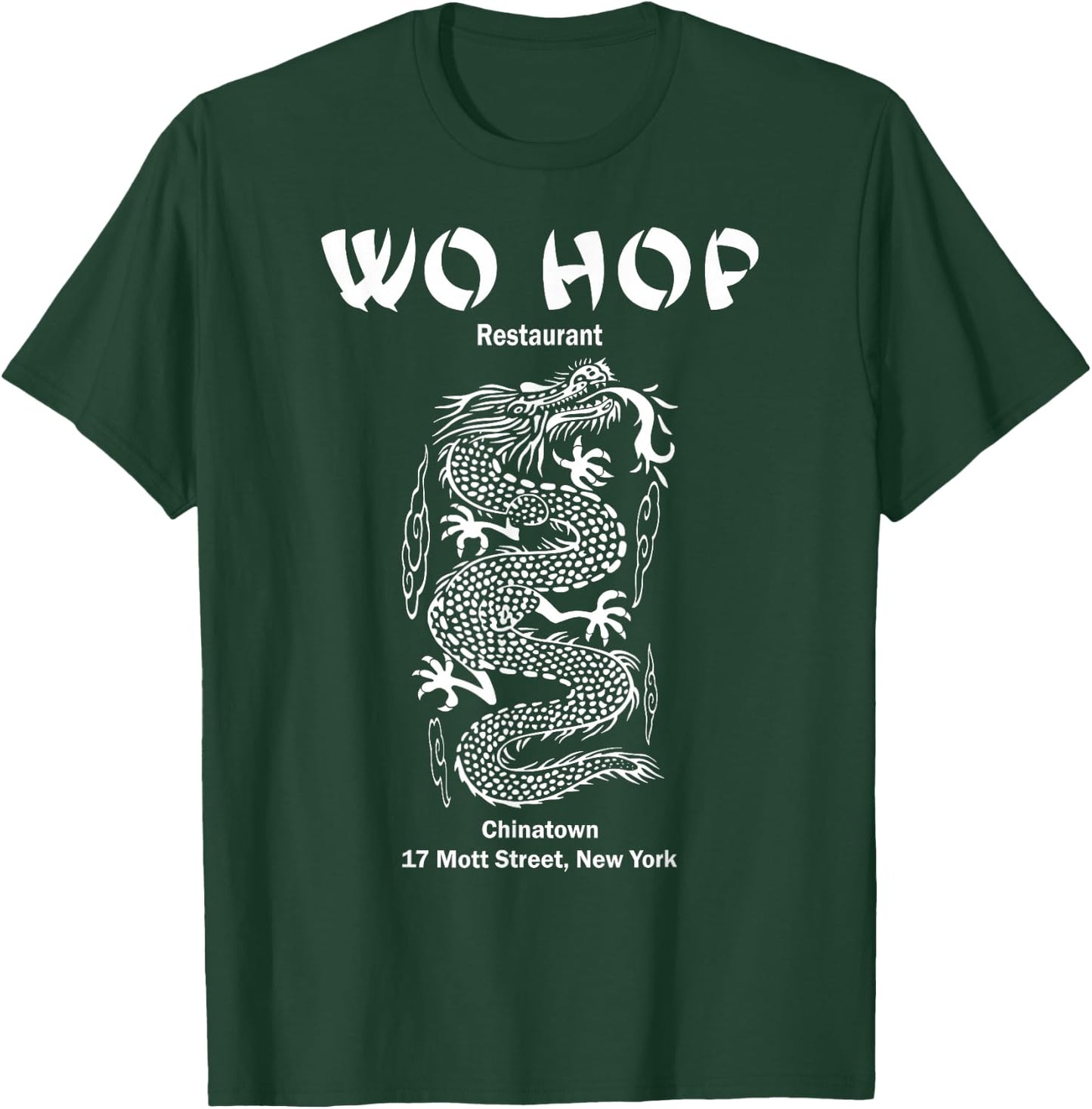 Wo hop Restaurant Chinatown, Serpent Dragon Vintage T-Shirt - T-Shirt | Forest