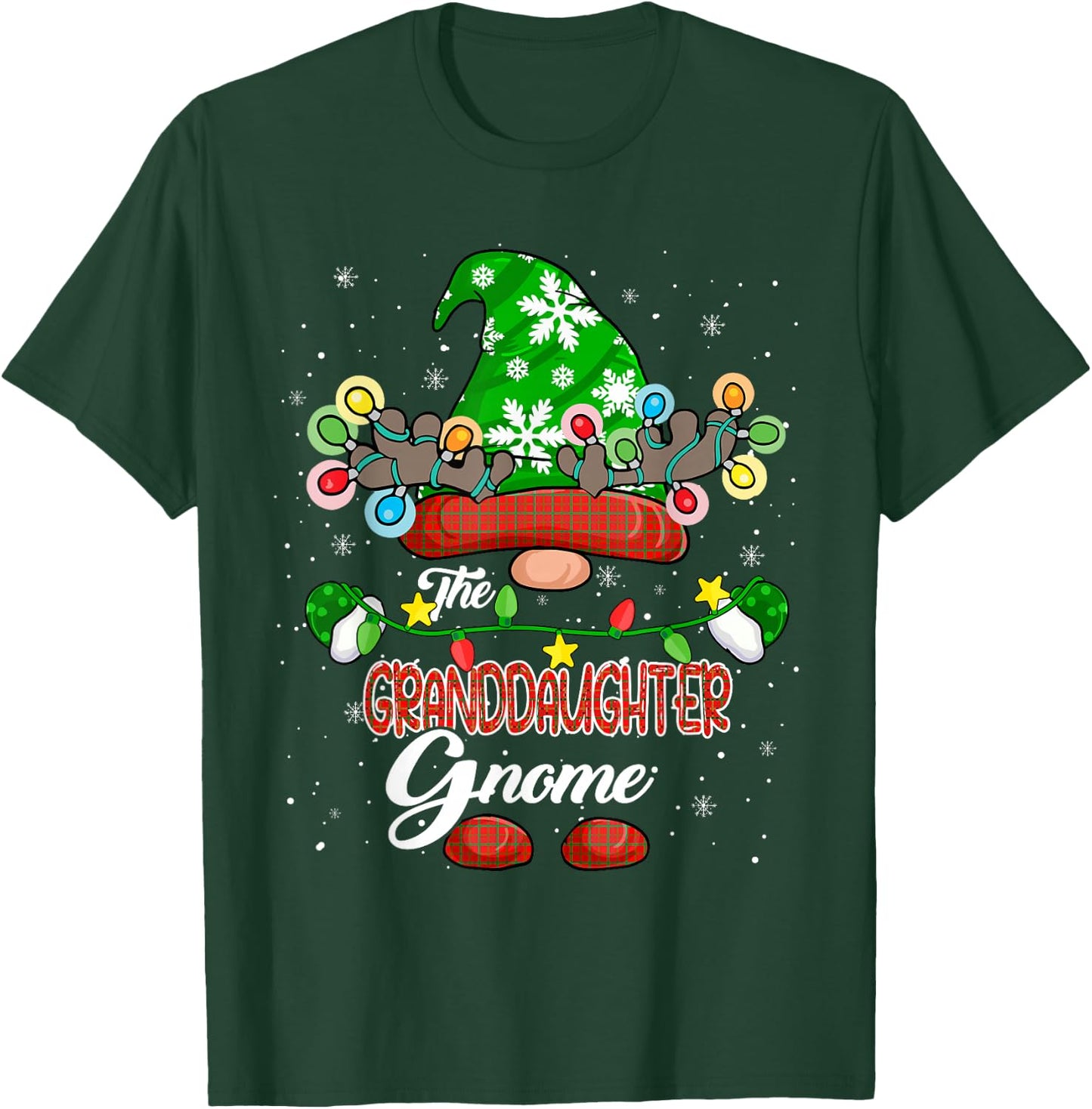 The Granddaughter Gnome Christmas Gnome Costume Family Kids T-Shirt - T-Shirt | Forest