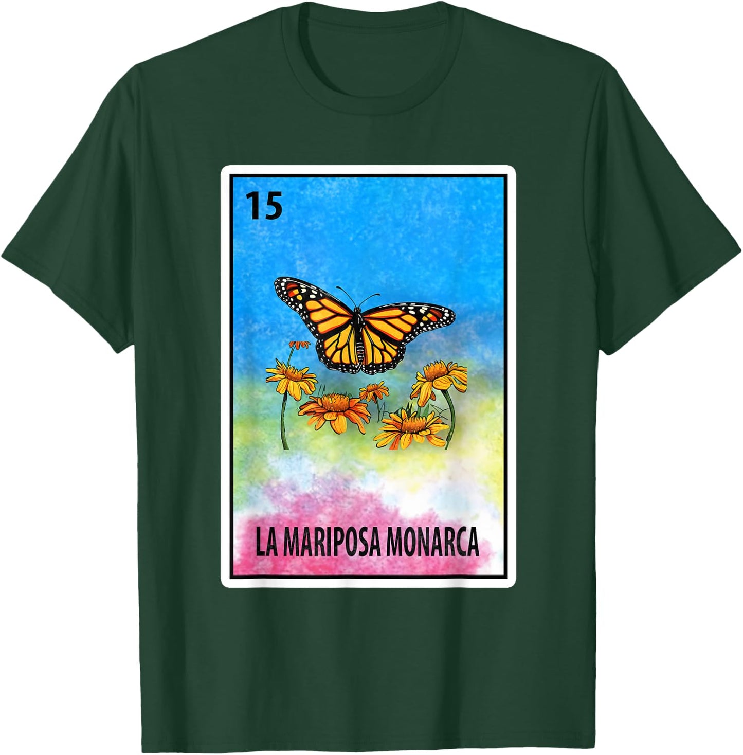 Mexican Bingo La Mariposa Monarca T-Shirt - T-Shirt | Forest