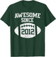 Awesome Since 2012 Football Player T-Shirt - T-Shirt | Forest