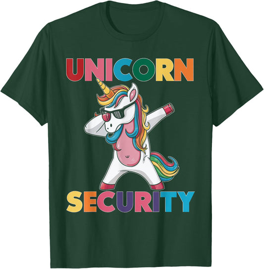 Unicorn Security Unicorn Funny Magical Mythical Charm T-Shirt - T-Shirt | Forest