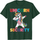 Unicorn Security Unicorn Funny Magical Mythical Charm T-Shirt - T-Shirt | Forest