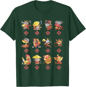 Funny Chinese Zodiac Signs, 12 Red Zodiac Chinese signs T-Shirt - T-Shirt | Forest