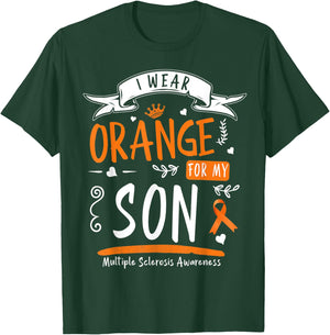 I Wear Orange For My Son MS & Multiple Sclerosis Awareness T-Shirt - T-Shirt | Forest