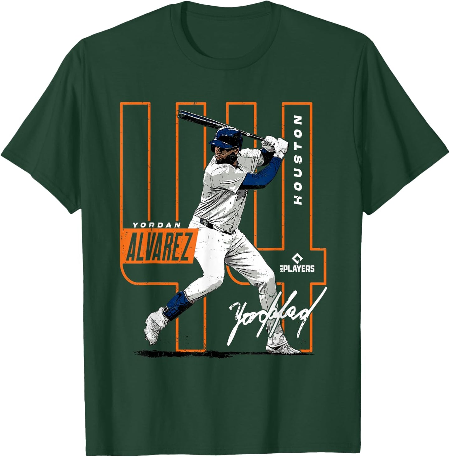 Yordan Alvarez | Houston Baseball MLB Players | MLBALV4049-S T-Shirt - T-Shirt | Forest