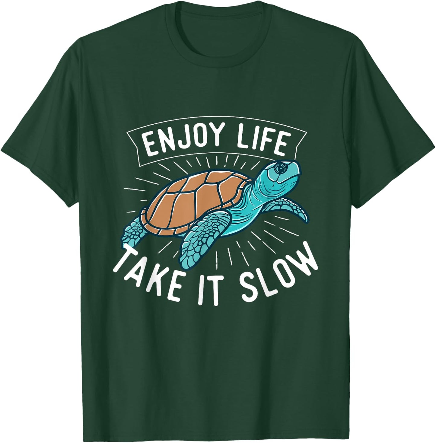 Enjoy Life Take It Slow Bald Head Island - Sea Turtle Lover T-Shirt - T-Shirt | Forest