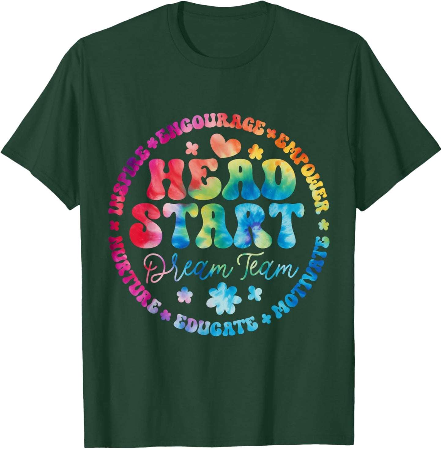 Head Start Squad Homeschool Teacher Headstart Back To School T-Shirt - T-Shirt | Forest